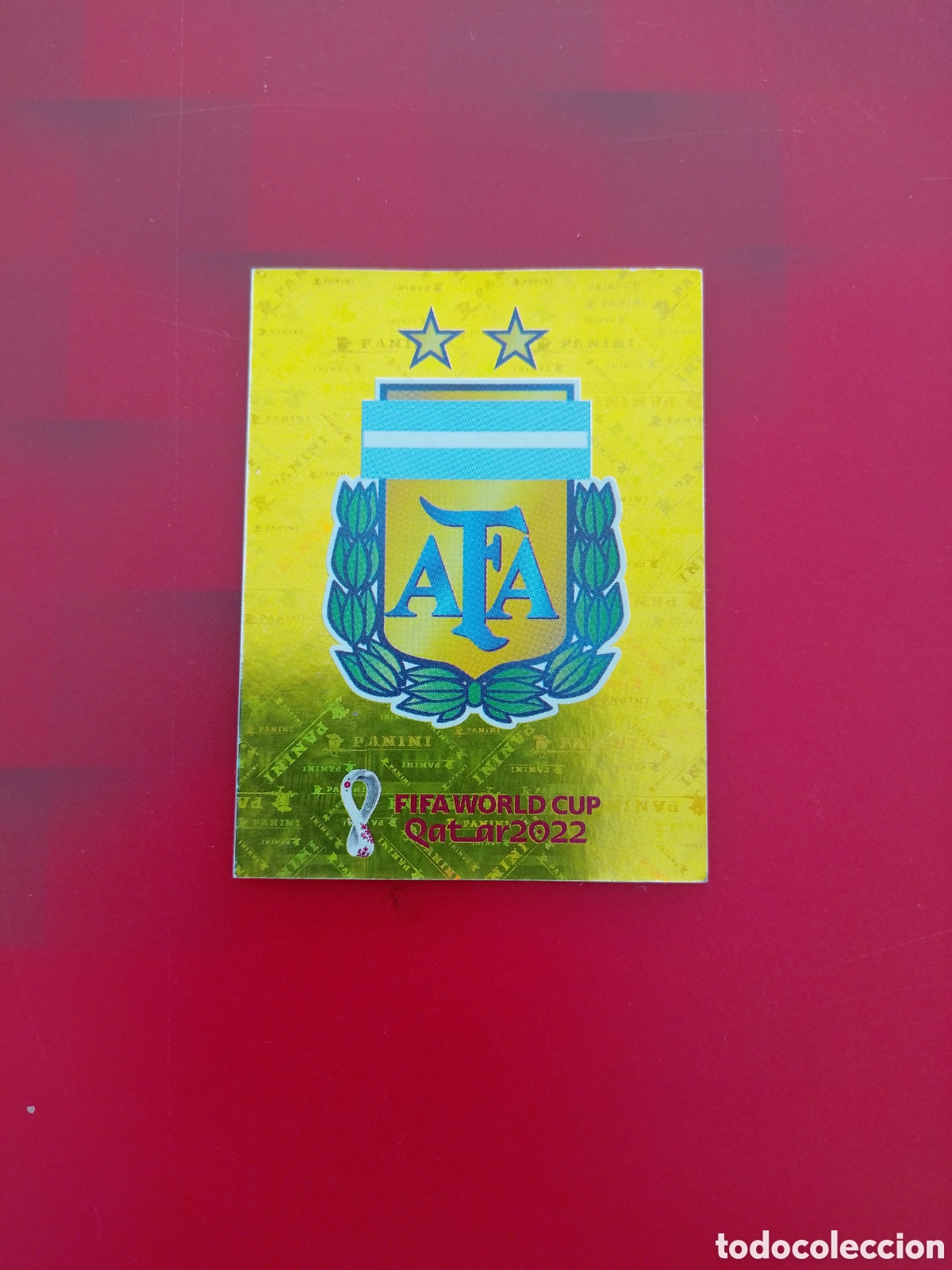 Cromos de F&uacute;tbol: CROMO NUMERO 2 ESCUDO ARGENTINA. MUNDIAL QATAR 2022. PANINI.