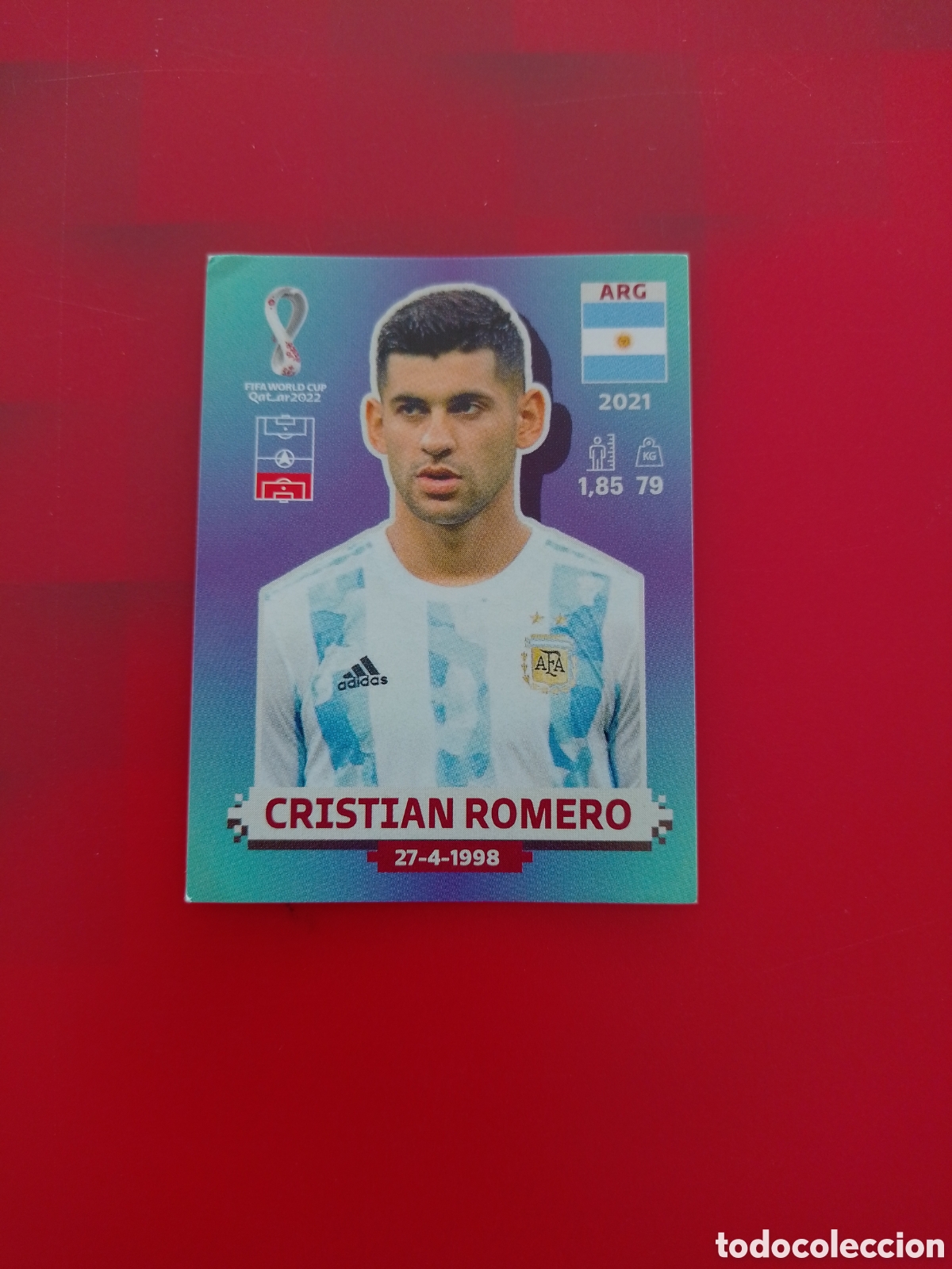 Cromos de F&uacute;tbol: CROMO NUMERO 9 CRISTIAN ROMERO ARGENTINA. MUNDIAL QATAR 2022. PANINI.