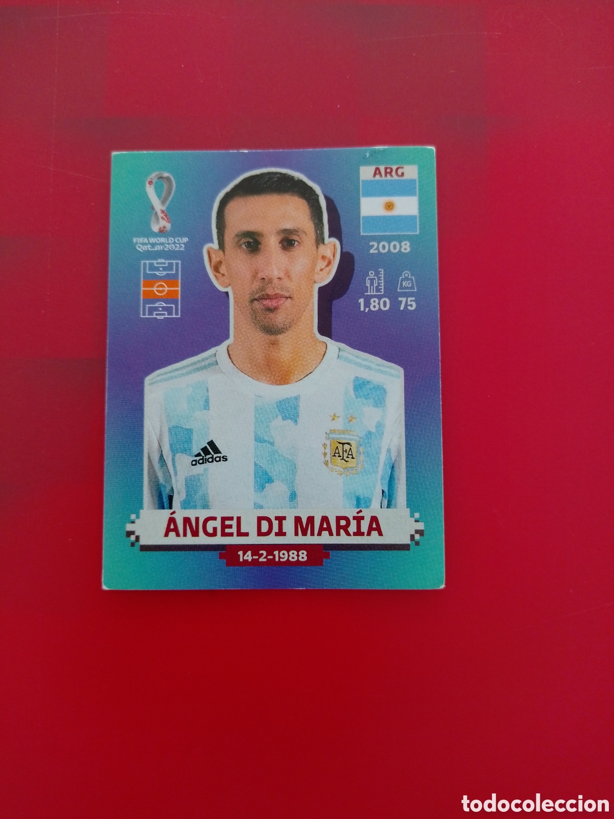 Cromos de F&uacute;tbol: CROMO NUMERO 11 &Aacute;NGEL DI MAR&Iacute;A ARGENTINA. MUNDIAL QATAR 2022. PANINI.