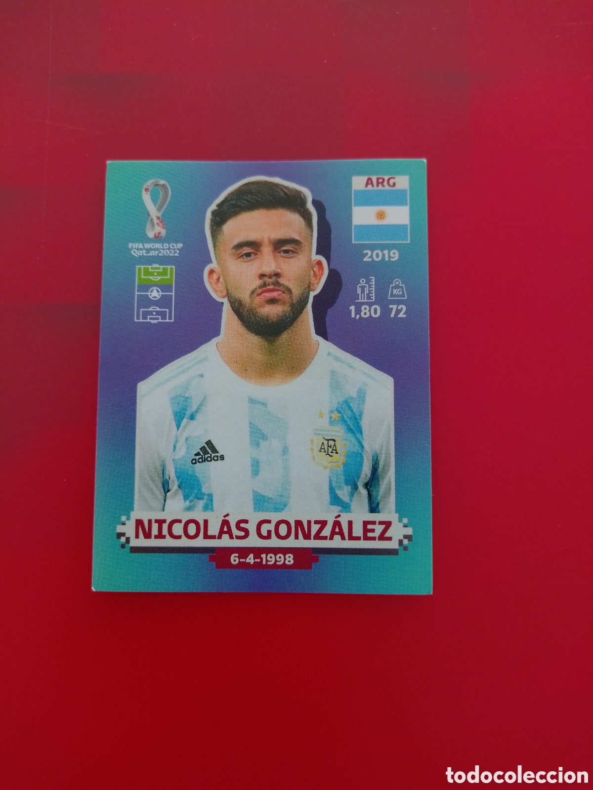Cromos de F&uacute;tbol: CROMO NUMERO 18 NICOL&Aacute;S GONZ&Aacute;LEZ ARGENTINA. MUNDIAL QATAR 2022. PANINI.