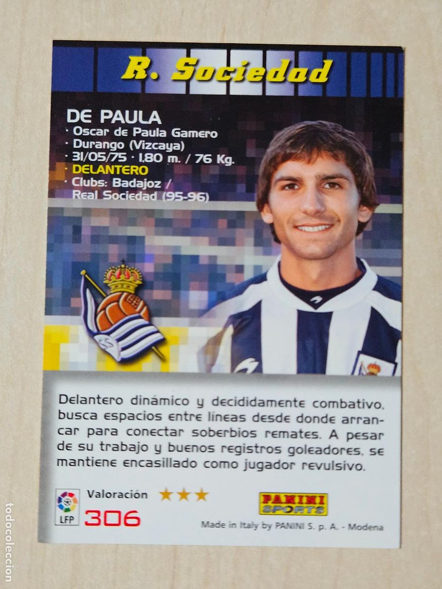 Cromos de F&uacute;tbol: CROMO N&ordm; 306 DE PAULA - MEGACRACKS 2004 05 - REAL SOCIEDAD