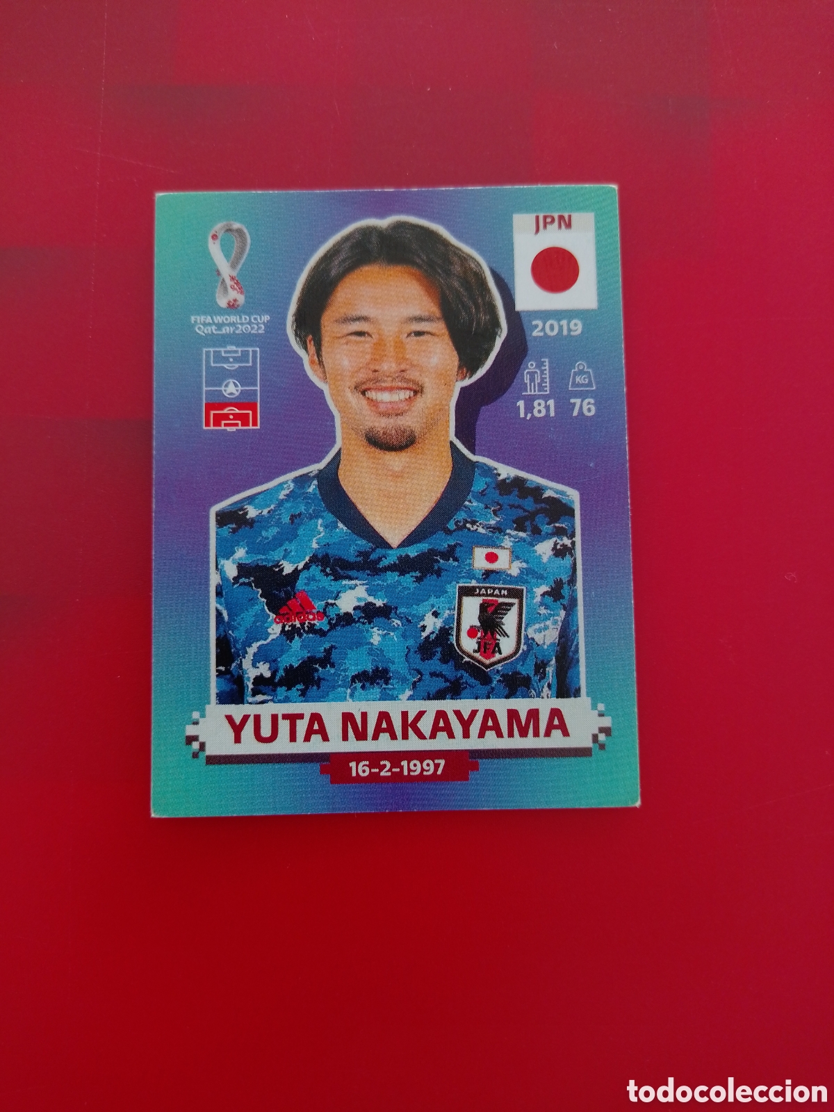Cromos de F&uacute;tbol: CROMO NUMERO 6 YUTA NAKAYAMA JAPON. MUNDIAL QATAR 2022. PANINI.