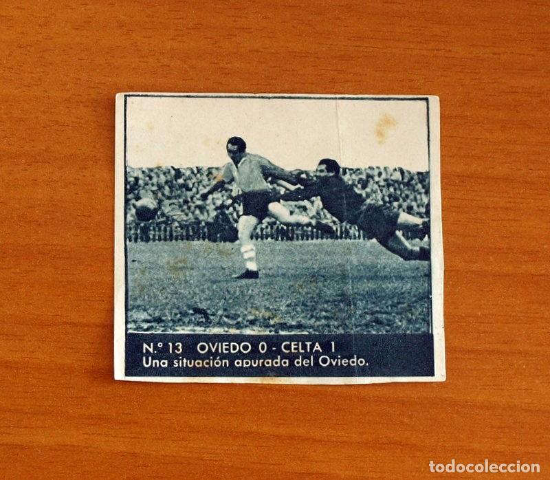 Cromos de Futebol: Editorial Bruguera - 1953-1954, 53-54 - N&ordm; 13 Real Oviedo 0 - Celta de Vigo 1 - Nunca pegado