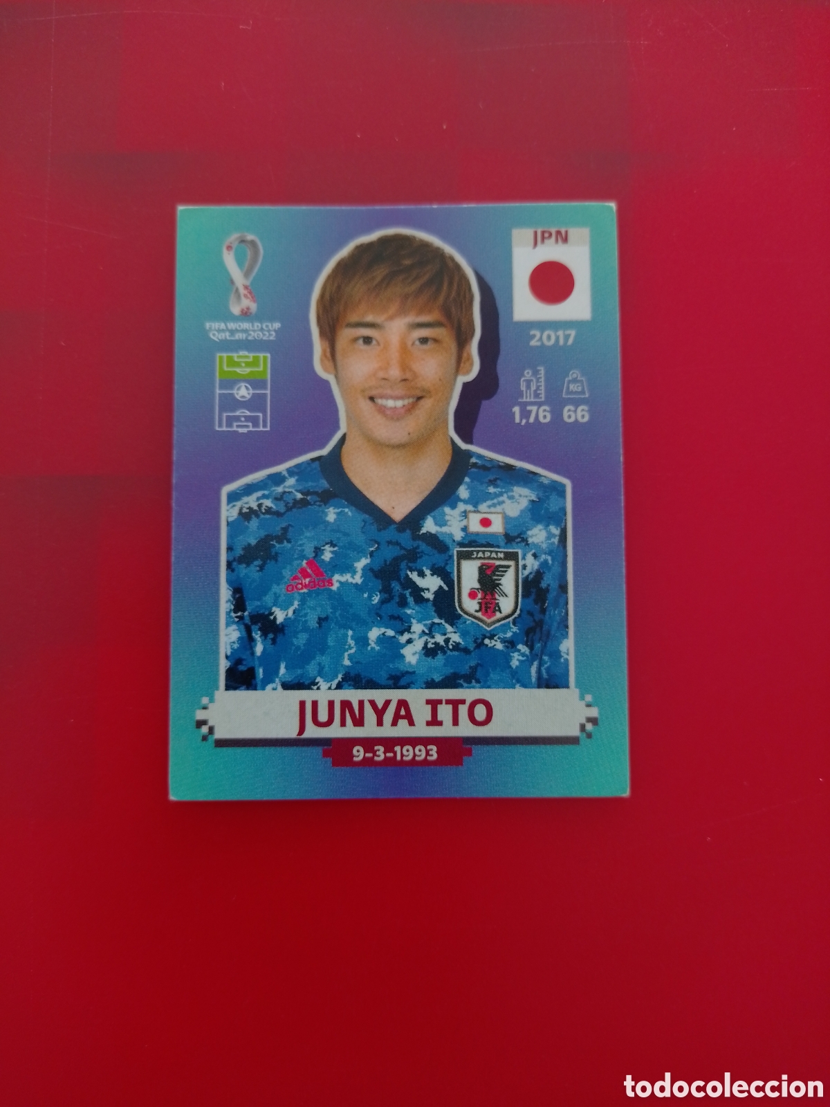Cartes &agrave; collectionner de Football: CROMO NUMERO 17 JUNYA ITO JAPON. MUNDIAL QATAR 2022. PANINI.