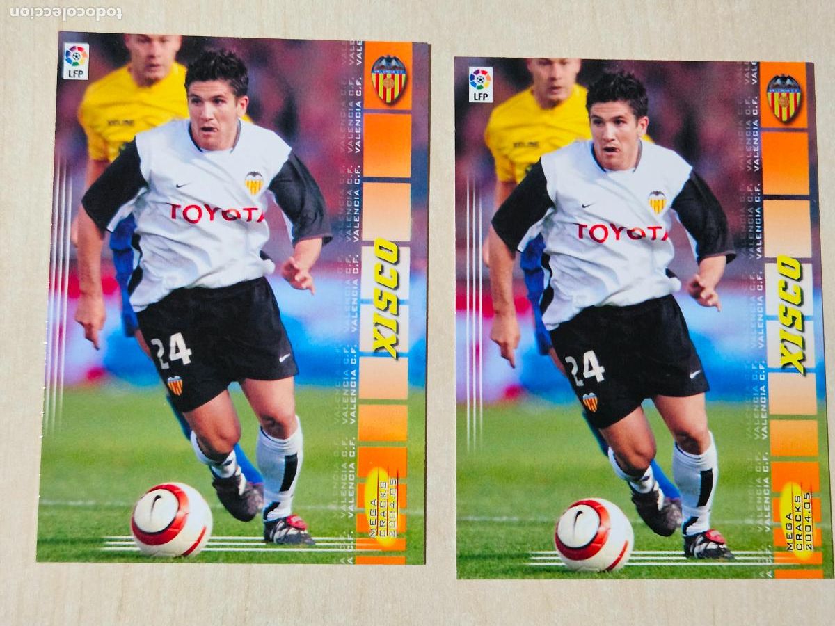 Cartes &agrave; collectionner de Football: CROMO N&ordm; 323 XISCO - MEGACRACKS 2004 05 - VALENCIA - DOBLE VERSION LOGO MEGAS NEGRITA Y GRIS