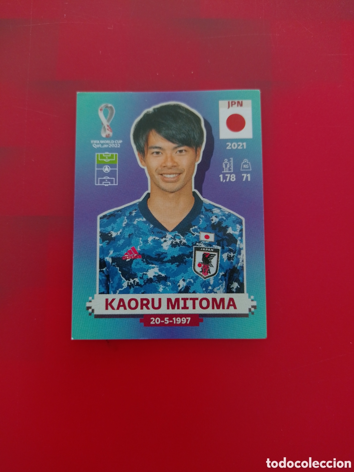 Cartes &agrave; collectionner de Football: CROMO NUMERO 19 KAORU MITOMA JAPON. MUNDIAL QATAR 2022. PANINI.
