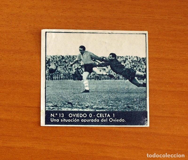 Cromos de Futebol: Editorial Bruguera - 1953-1954, 53-54 - N&ordm; 13 Real Oviedo 0 - Celta de Vigo 1 - Despegado