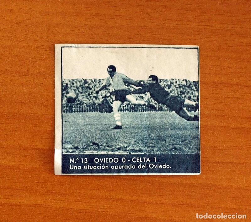 Cromos de Futebol: Editorial Bruguera - 1953-1954, 53-54 - N&ordm; 13 Real Oviedo 0 - Celta de Vigo 1 - Despegado
