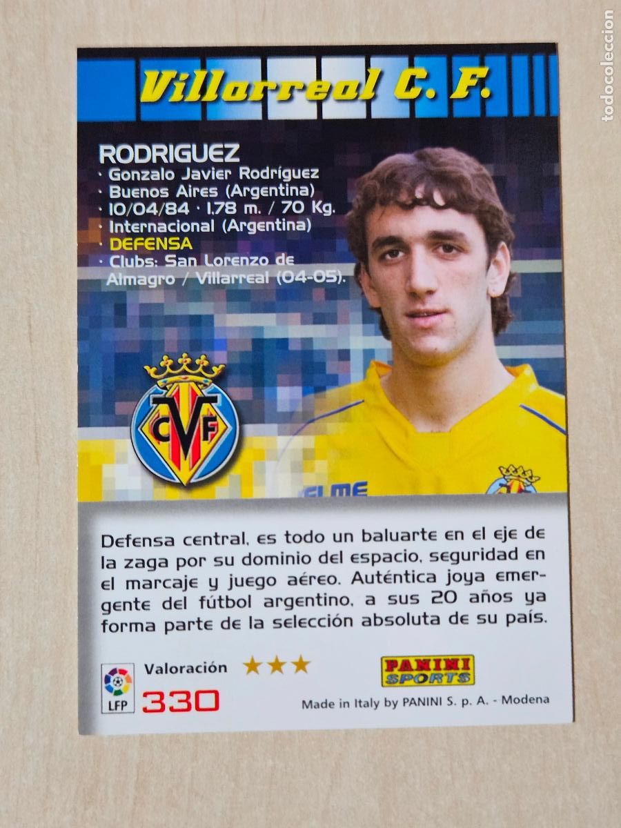 Cartes &agrave; collectionner de Football: CROMO N&ordm; 330 RODRIGUEZ - MEGACRACKS 2004 05 - VILLARREAL