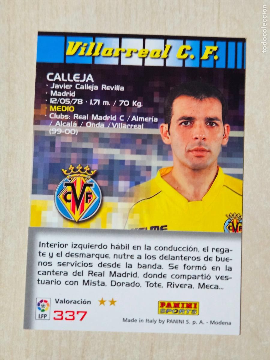 Football Stickers: CROMO N&ordm; 337 CALLEJA - MEGACRACKS 2004 05 - VILLARREAL