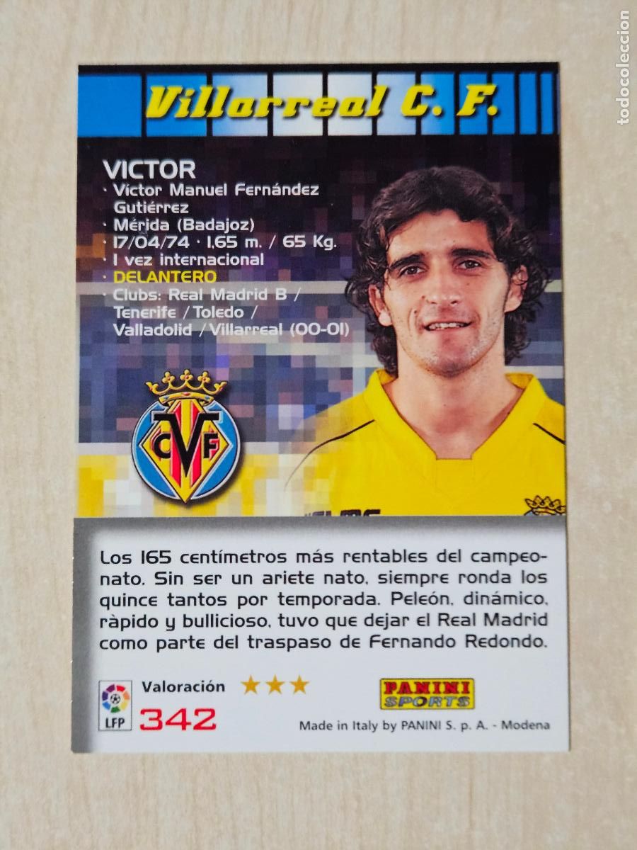 Cromos de F&uacute;tbol: CROMO N&ordm; 342 VICTOR - MEGACRACKS 2004 05 - VILLARREAL