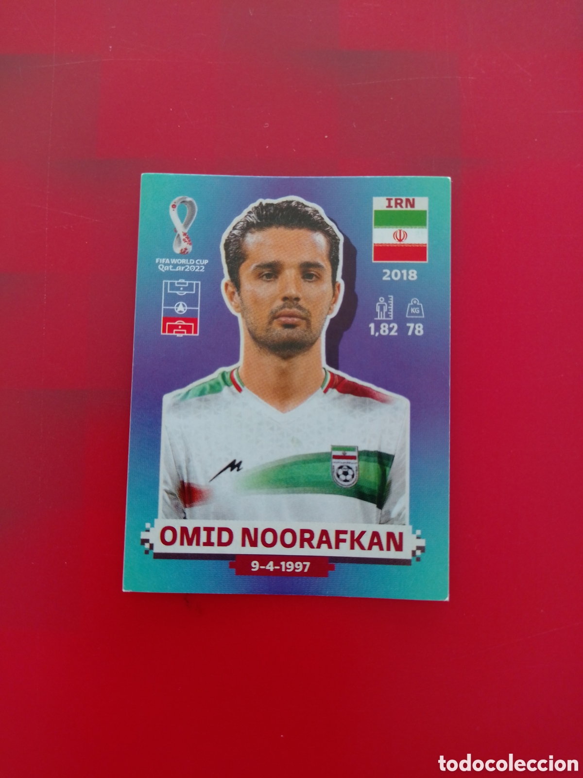 Cromos de F&uacute;tbol: CROMO NUMERO 11 OMID NOORAFKAN IRAN. MUNDIAL QATAR 2022. PANINI.