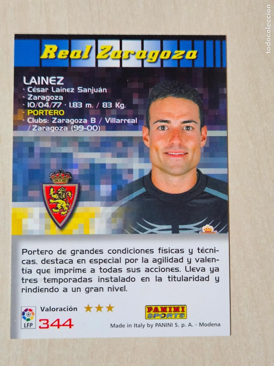 Cromos de F&uacute;tbol: CROMO N&ordm; 344 LAINEZ - MEGACRACKS 2004 05 - REAL ZARAGOZA