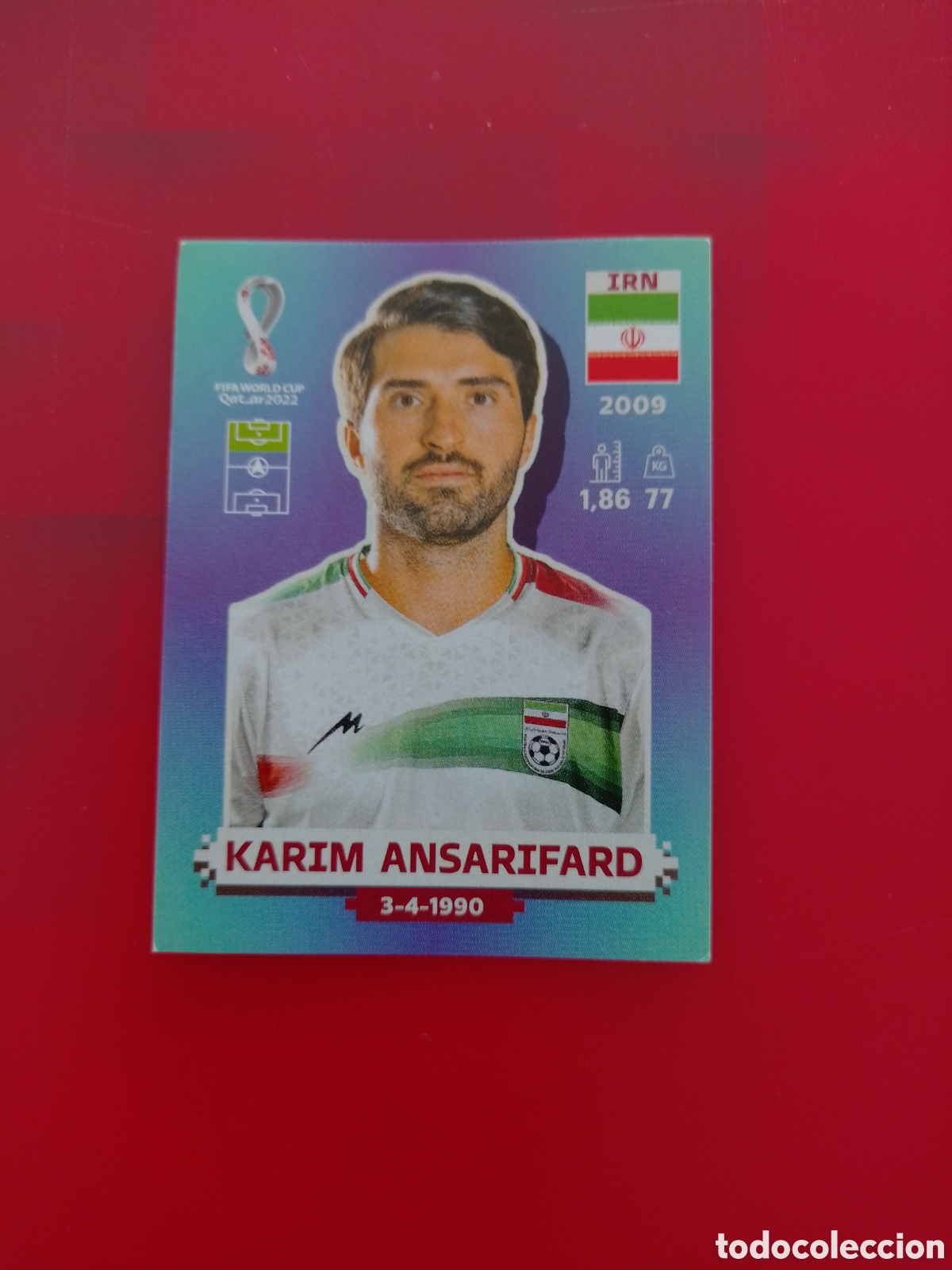 Cromos de F&uacute;tbol: CROMO NUMERO 17 KARIM ANSARIFARD IRAN. MUNDIAL QATAR 2022. PANINI.