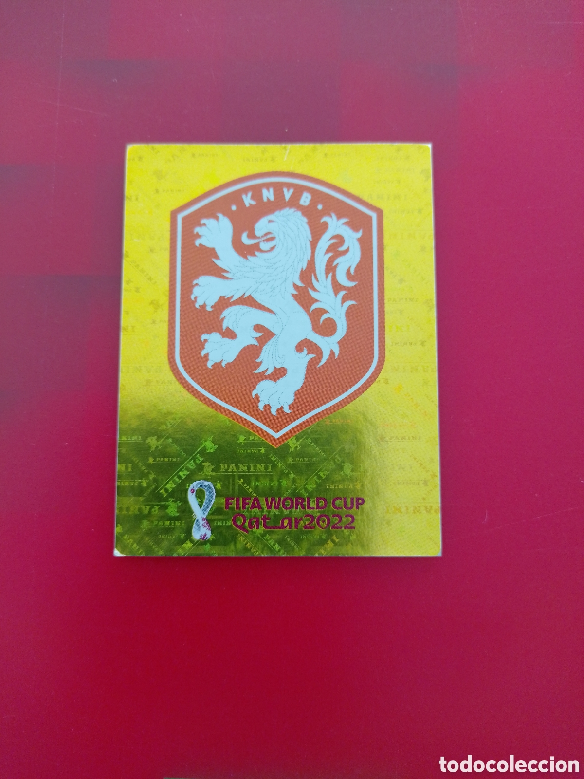 Cromos de F&uacute;tbol: CROMO NUMERO 2 ESCUDO PAISES BAJOS. MUNDIAL QATAR 2022. PANINI.