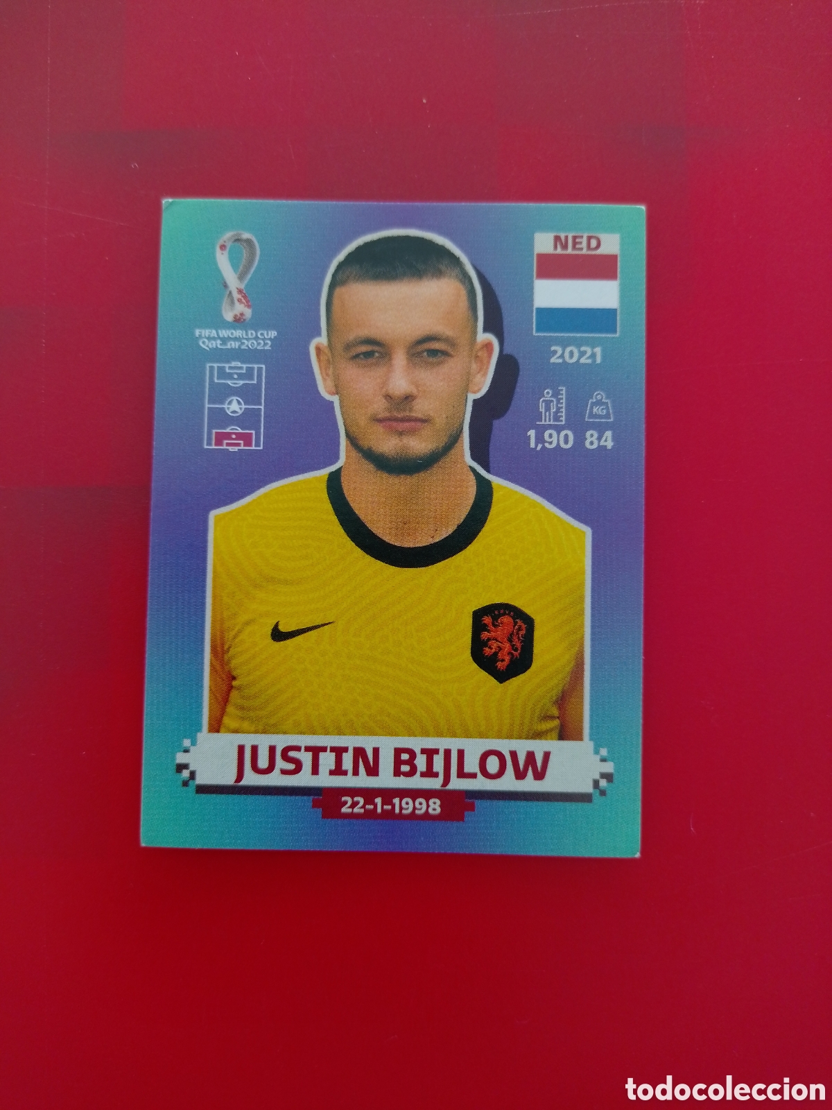 Cromos de F&uacute;tbol: CROMO NUMERO 3 JUSTIN BIJLOW PAISES BAJOS. MUNDIAL QATAR 2022. PANINI.