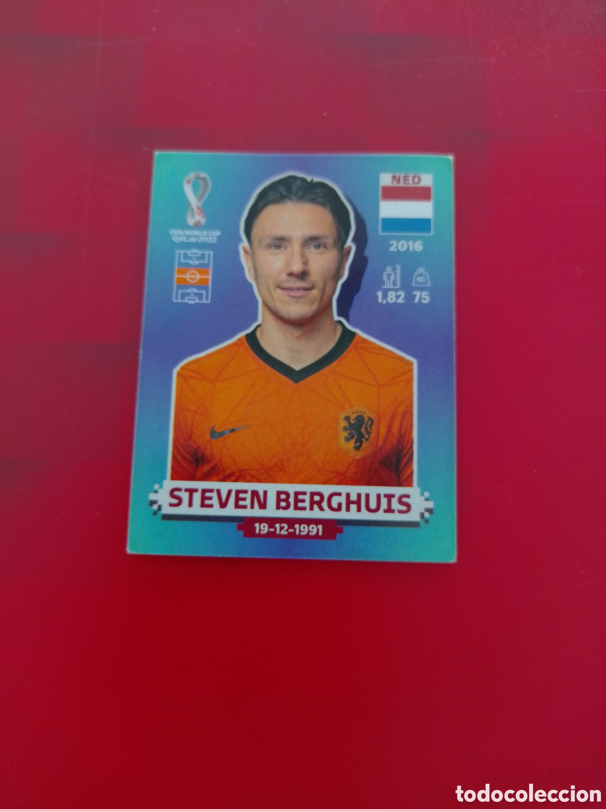Cromos de F&uacute;tbol: CROMO NUMERO 10 STEVEN BERGHUIS PAISES BAJOS. MUNDIAL QATAR 2022. PANINI.