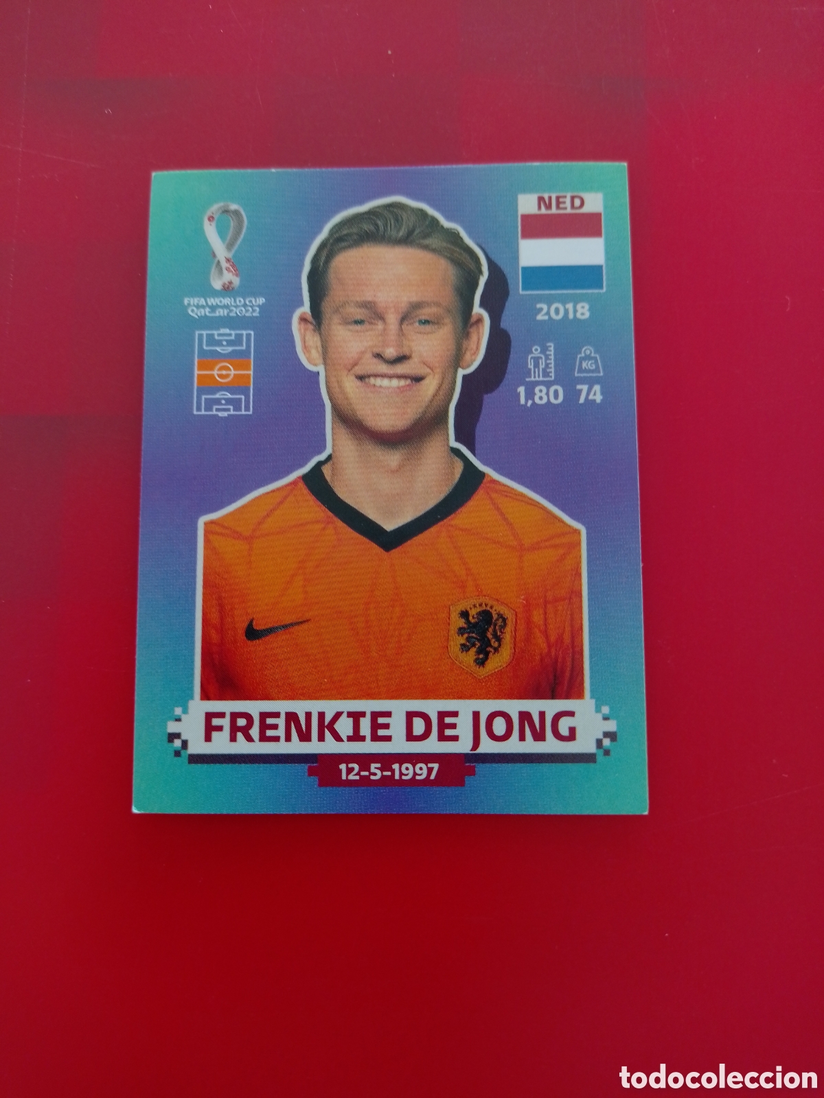 Cromos de F&uacute;tbol: CROMO NUMERO 11 FRENKIE DE JONG PAISES BAJOS. MUNDIAL QATAR 2022. PANINI.