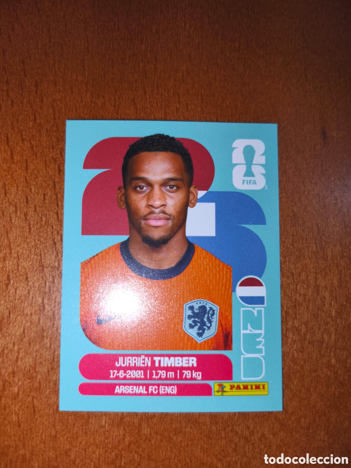 Cromos de F&uacute;tbol: NED5 Jurrien Timber Fifa World Cup 2026 Holanda Pa&iacute;ses Bajos