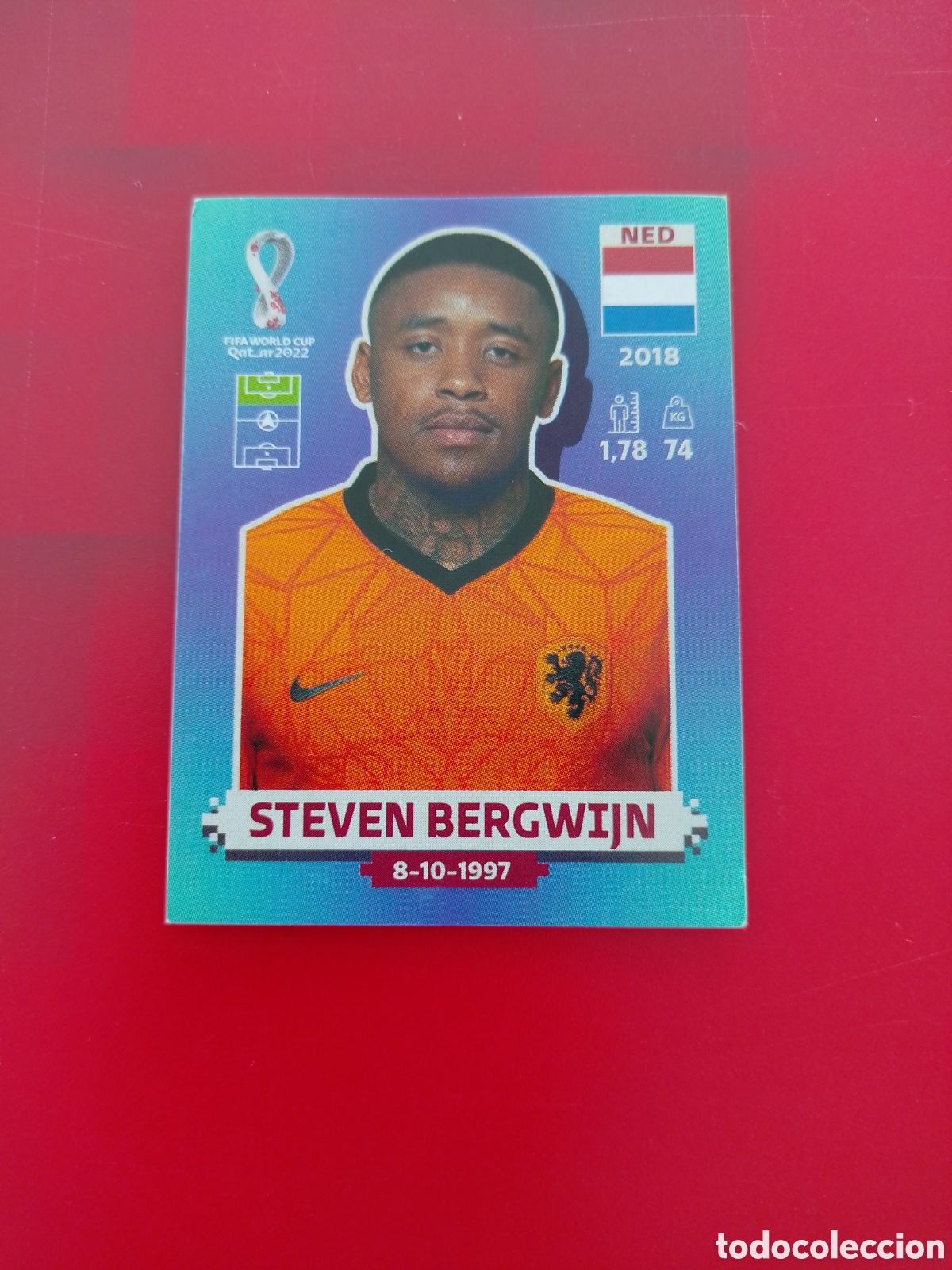 Cromos de F&uacute;tbol: CROMO NUMERO 16 STEVEN BERGWIJN PAISES BAJOS. MUNDIAL QATAR 2022. PANINI.