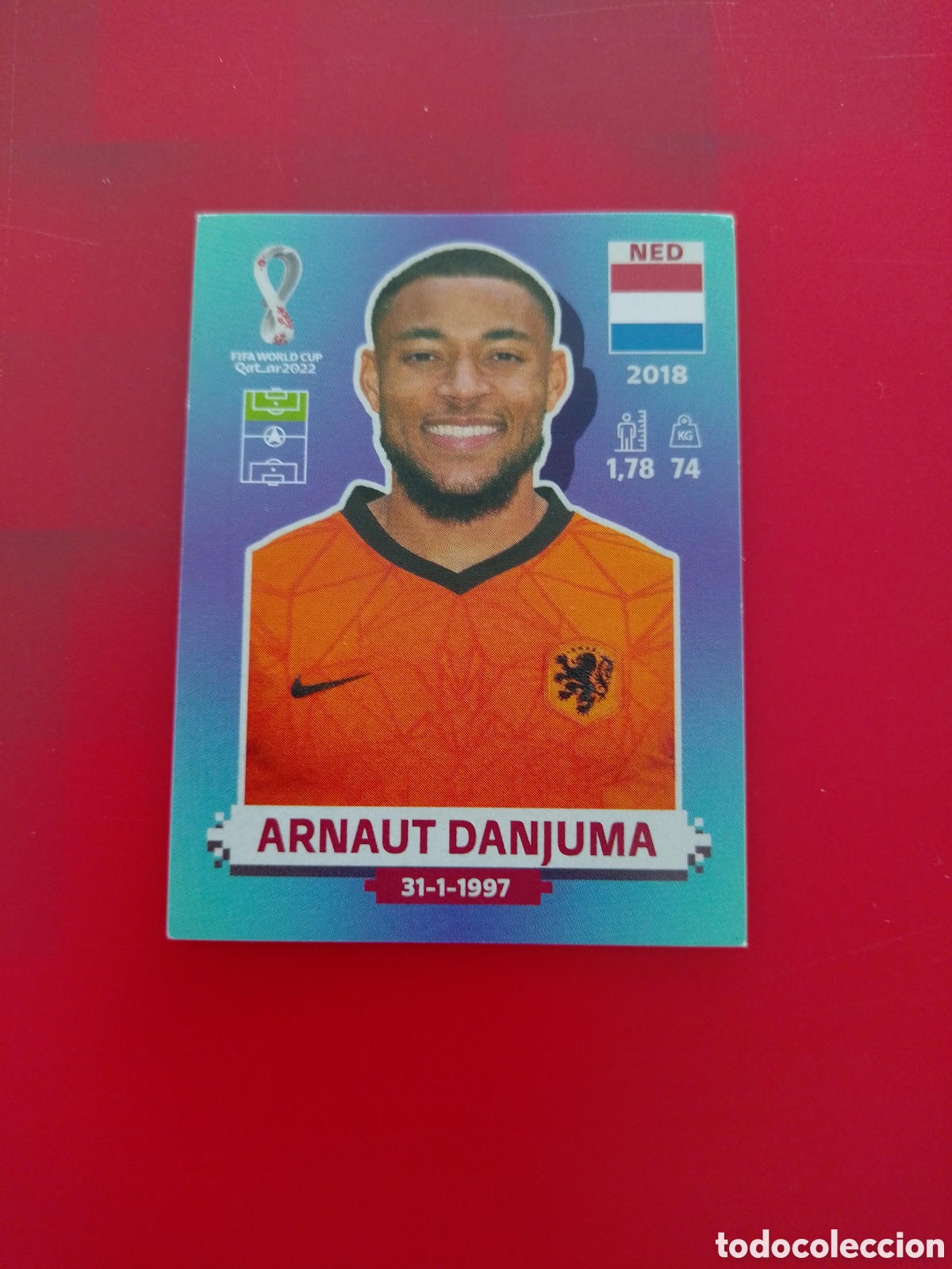 Cromos de F&uacute;tbol: CROMO NUMERO 17 ARNAUT DANJUMA PAISES BAJOS. MUNDIAL QATAR 2022. PANINI.