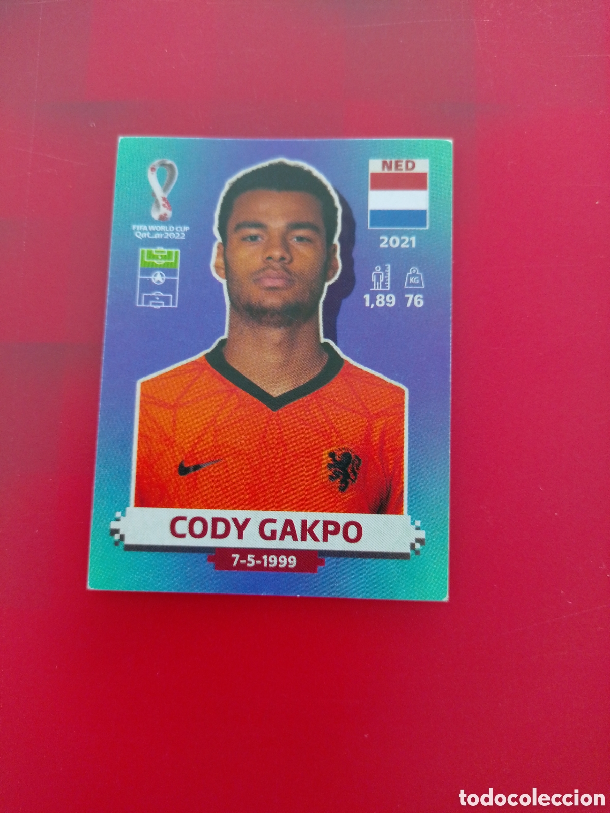 Cromos de F&uacute;tbol: CROMO NUMERO 19 CODY GAKPO PAISES BAJOS. MUNDIAL QATAR 2022. PANINI.