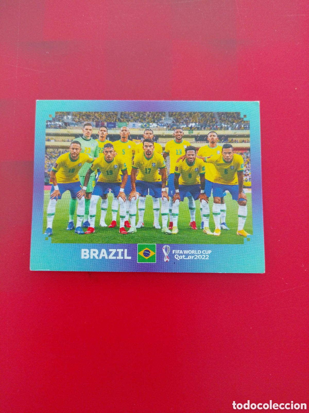 Cromos de F&uacute;tbol: CROMO NUMERO 1 EQUIPO BRASIL. MUNDIAL QATAR 2022. PANINI.