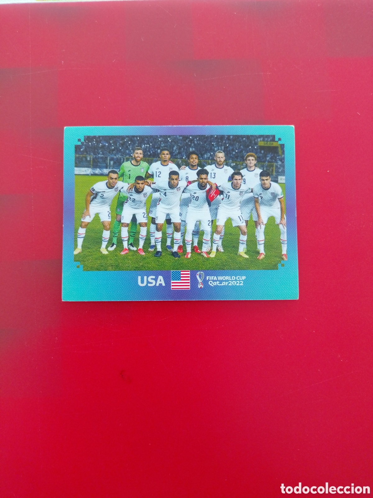 Fu&szlig;ball-Sticker: CROMO NUMERO 1 EQUIPO USA. MUNDIAL QATAR 2022. PANINI.