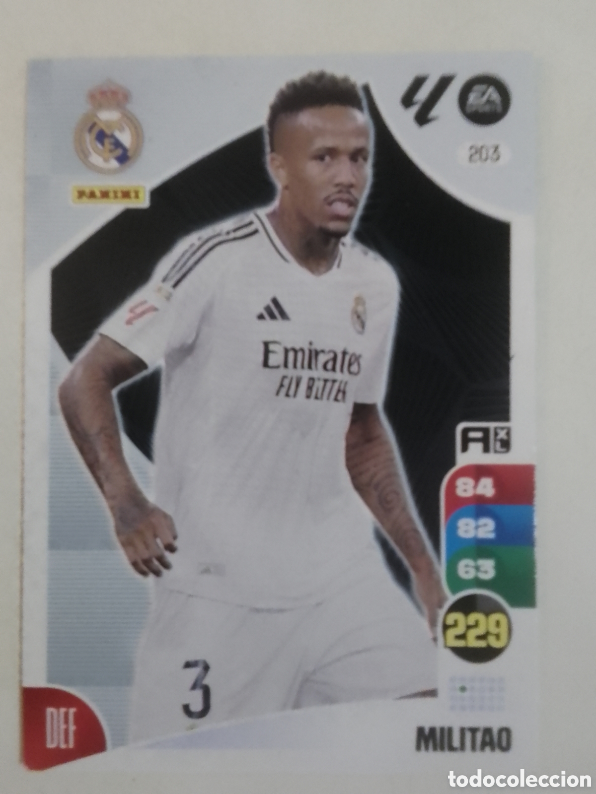 Cromos de F&uacute;tbol: Adrenalyn XL 2024-25 n&deg; 203 Milit&atilde;o &bull; Real Madrid.