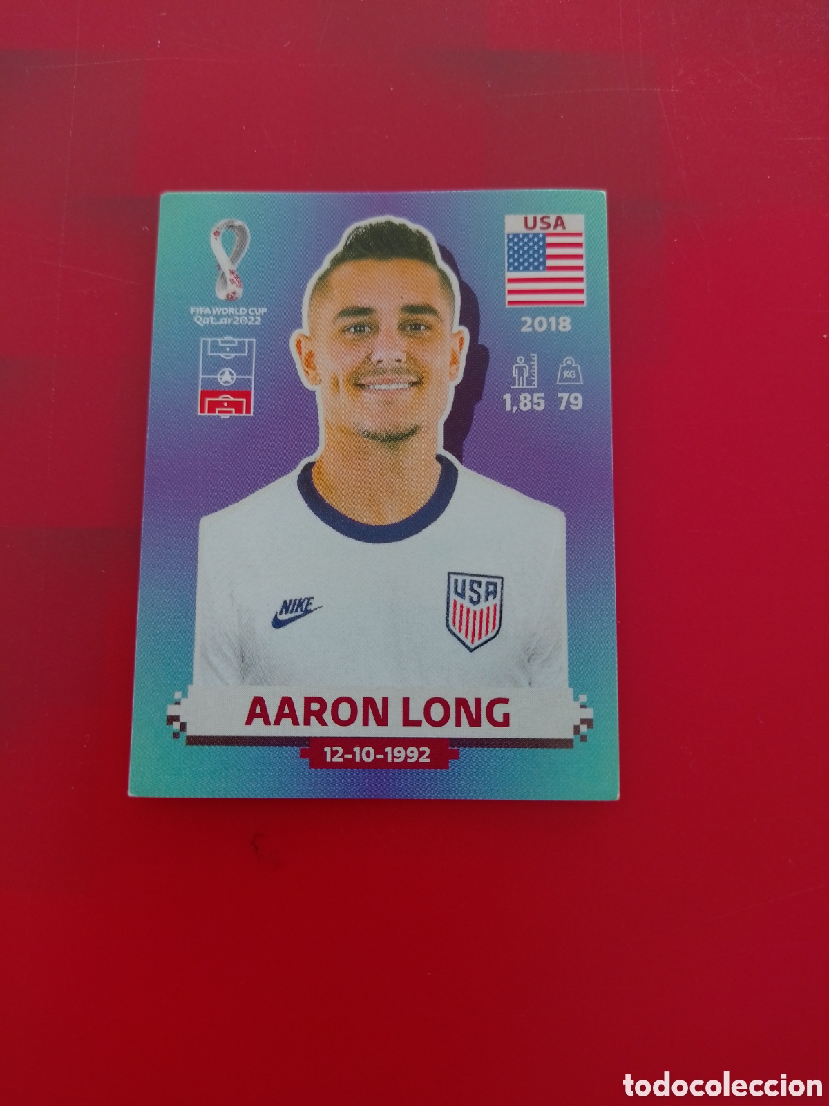 Cromos de F&uacute;tbol: CROMO NUMERO 6 AARON LONG USA. MUNDIAL QATAR 2022. PANINI.
