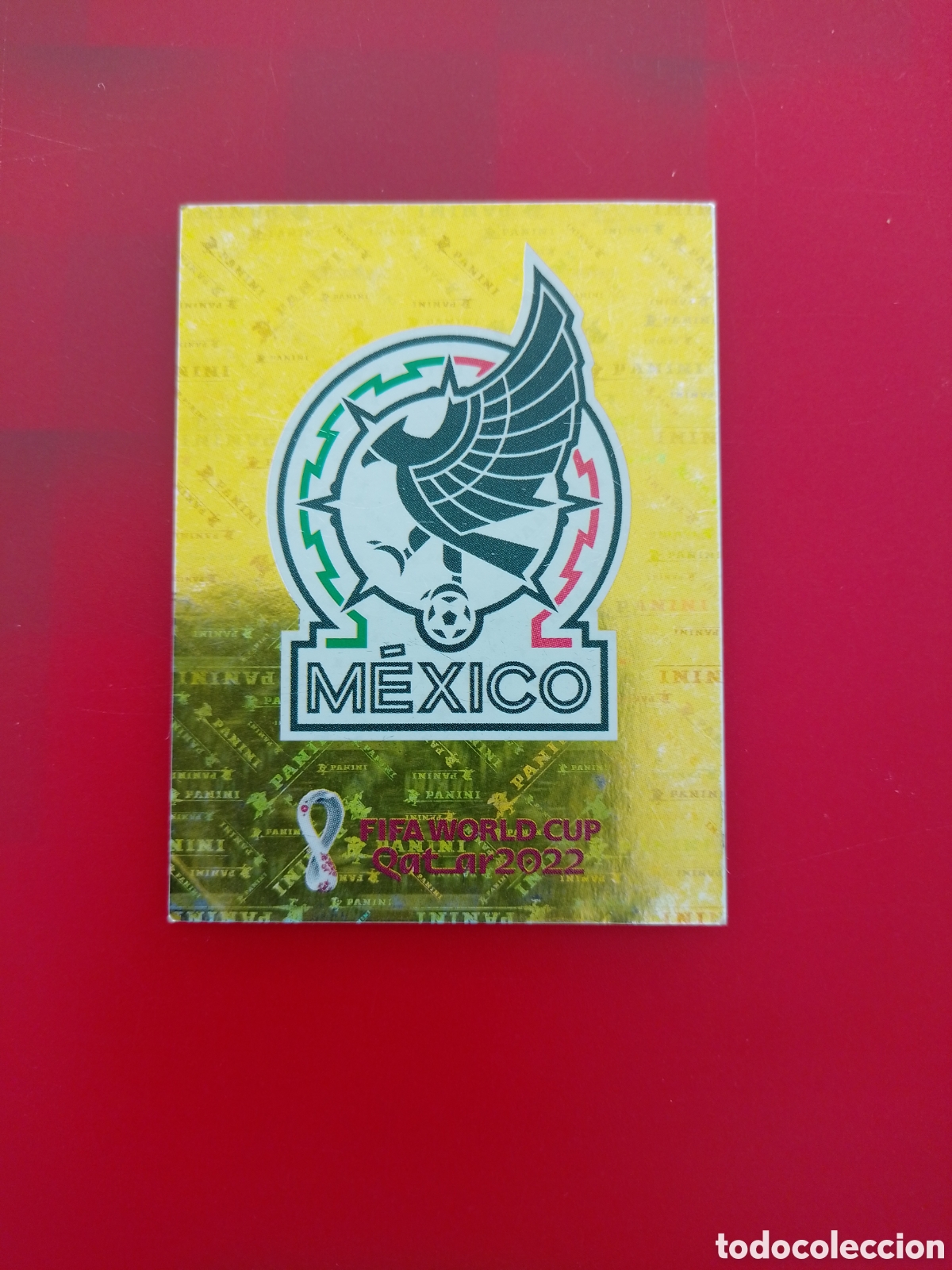 Cromos de F&uacute;tbol: CROMO NUMERO 2 ESCUDO MEXICO. MUNDIAL QATAR 2022. PANINI.