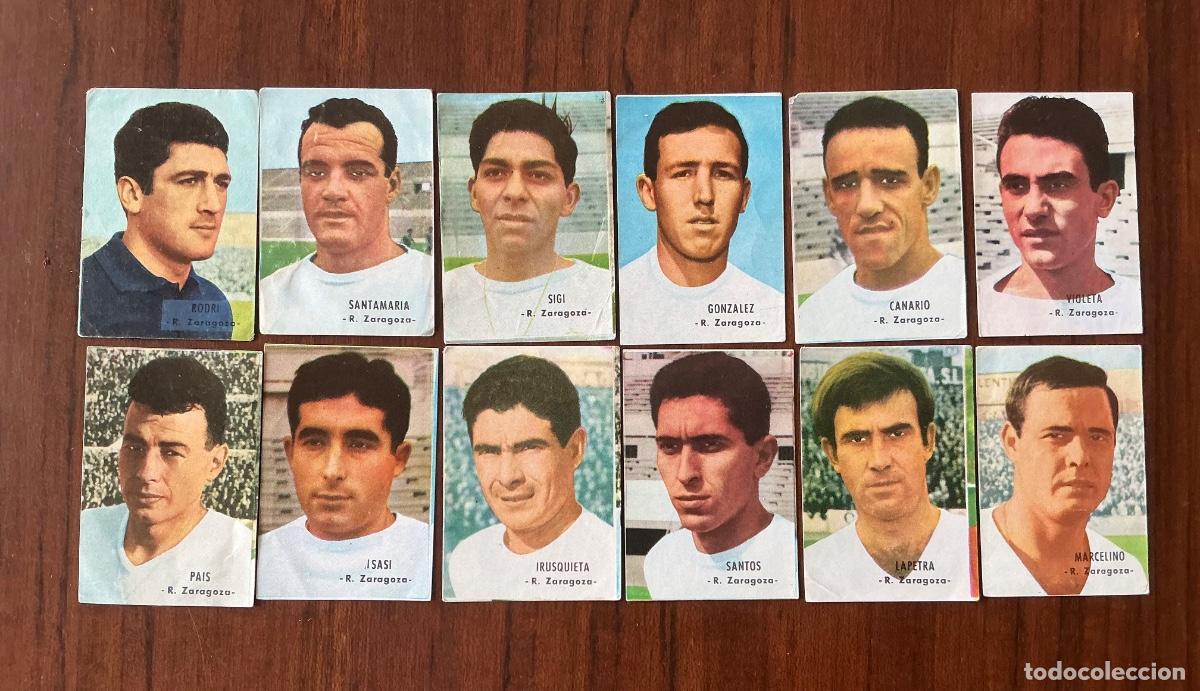 Cromos de F&uacute;tbol: 12 CROMOS F&Uacute;TBOL NUNCA PEGADOS &Aacute;LBUM FHER LIGA 66 67 1966 1967 EQUIPO DEL REAL ZARAGOZA