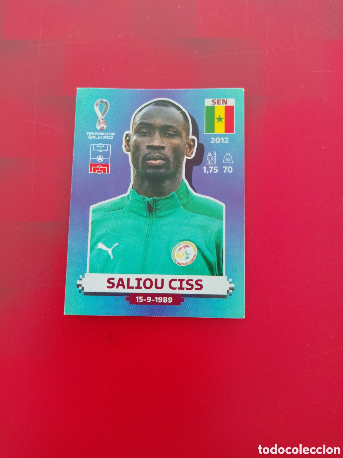 Cromos de F&uacute;tbol: CROMO NUMERO 5 SALIOU CISS SENEGAL. MUNDIAL QATAR 2022. PANINI.