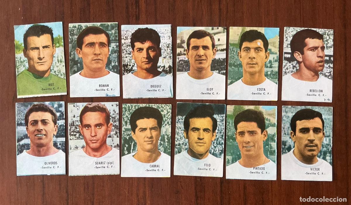 Cromos de F&uacute;tbol: 12 CROMOS NUNCA PEGADOS &Aacute;LBUM FHER LIGA 66 67 1966 1967 EQUIPO SEVILLA CLUB F&Uacute;TBOL