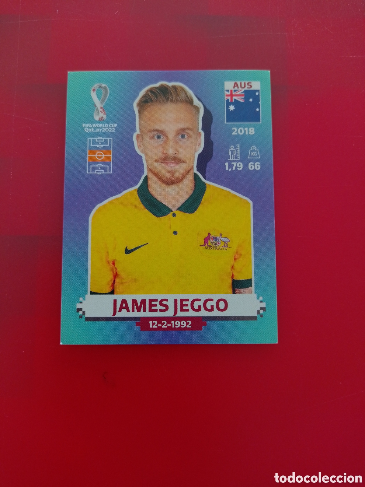 Cromos de F&uacute;tbol: CROMO NUMERO 13 JAMES JEGGO AUSTRALIA. MUNDIAL QATAR 2022. PANINI.