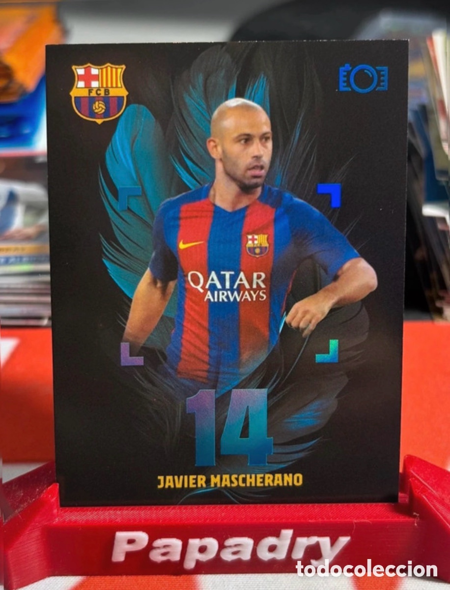 Cromos de F&uacute;tbol: DAKA TOP AUDIENCE 2024-25 JAVIER MASCHERANO /149 BLUE REFRACTOR LEGEND BARCELONA