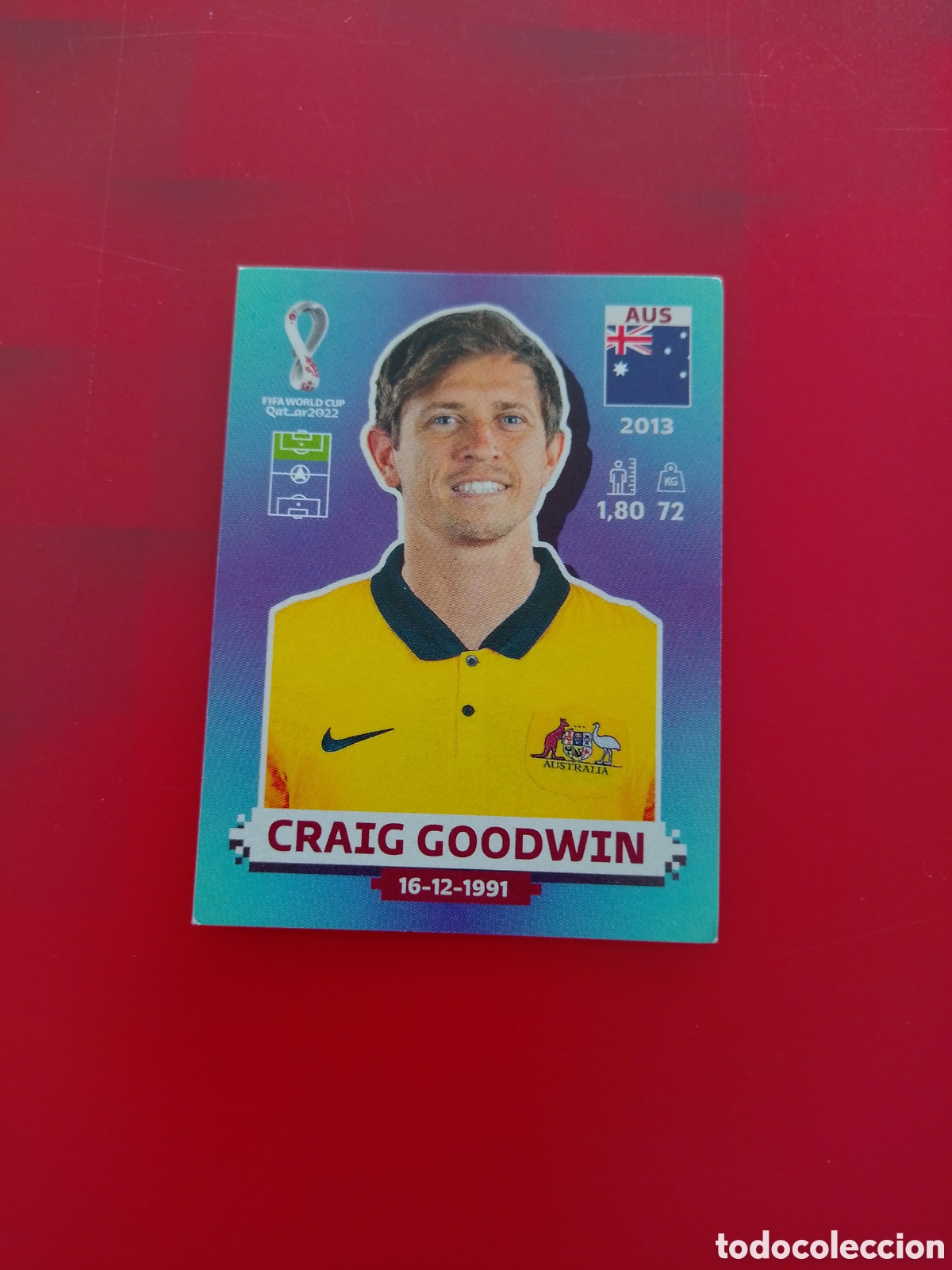 Cromos de F&uacute;tbol: CROMO NUMERO 18 CRAIG GOODWIN AUSTRALIA. MUNDIAL QATAR 2022. PANINI.