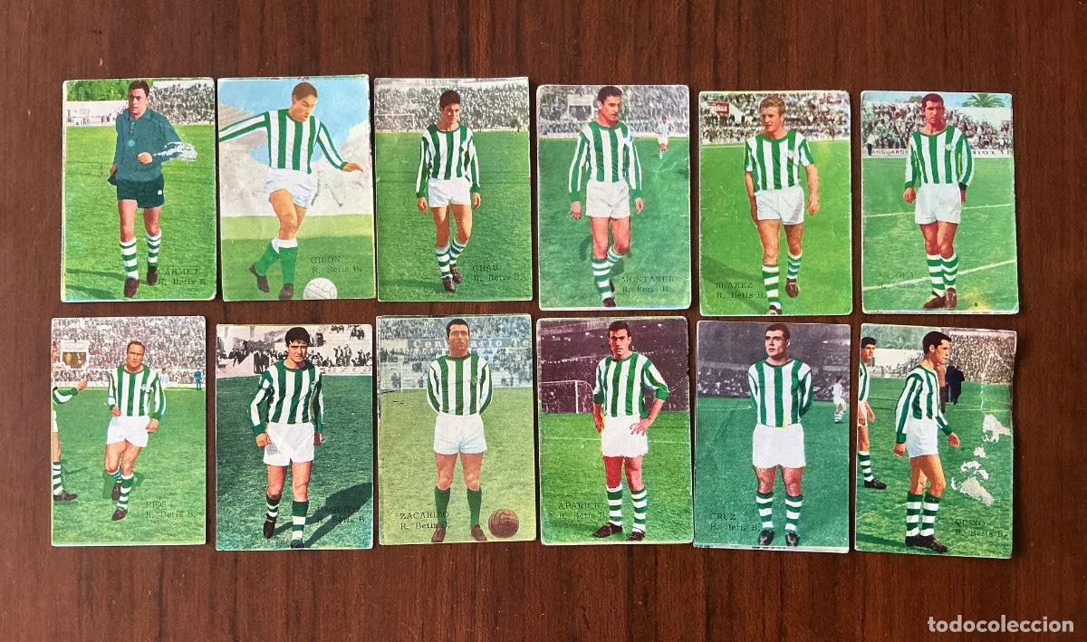 Cromos de F&uacute;tbol: 12 CROMOS F&Uacute;TBOL NUNCA PEGADOS &Aacute;LBUM FHER LIGA 66 67 1966 1967 EQUIPO REAL BETIS BALOMPI&Eacute;