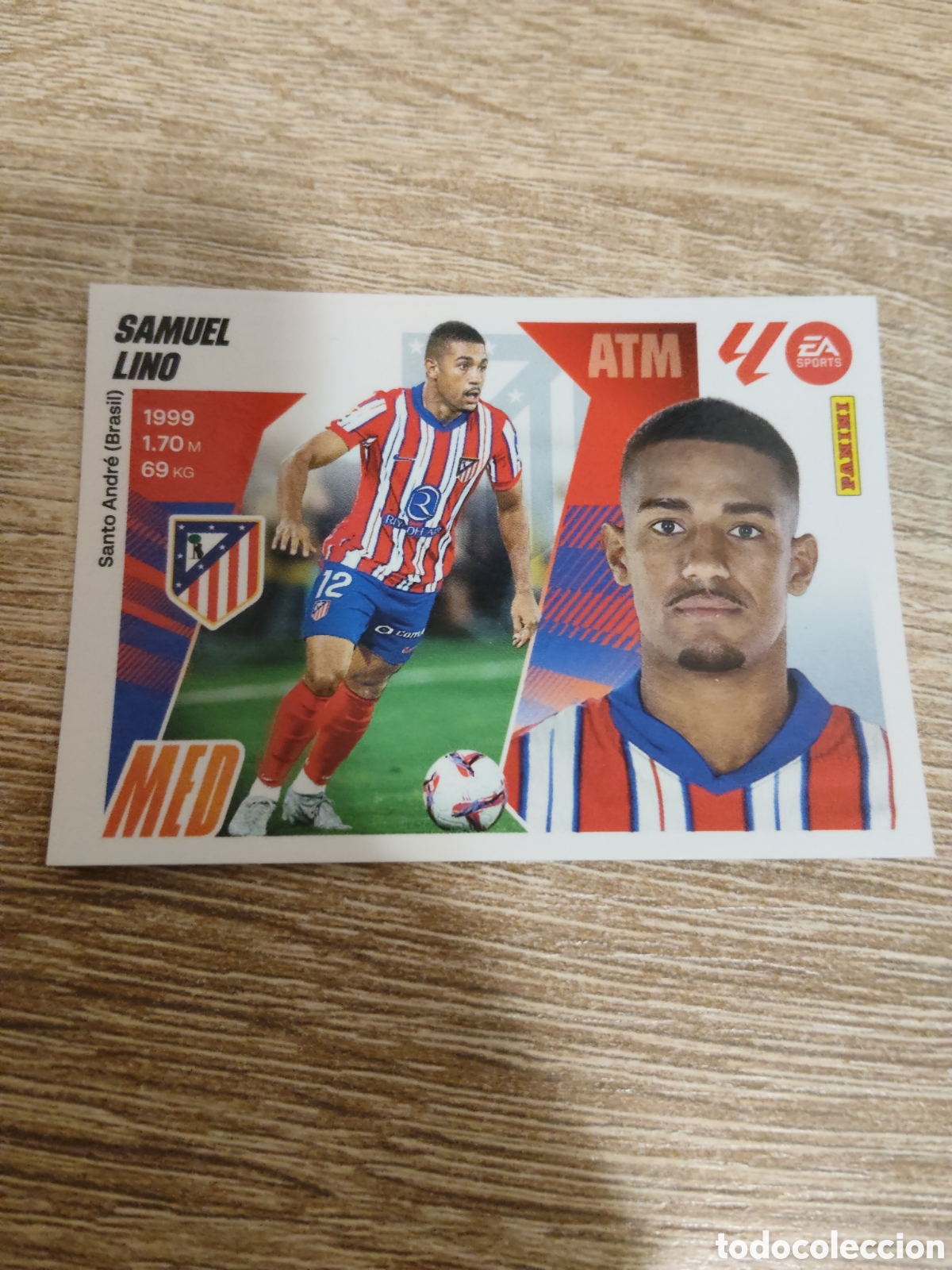 Football Stickers: Samuel Lino Atl&eacute;tico de Madrid liga 2025 2026 25 26 ediciones este
