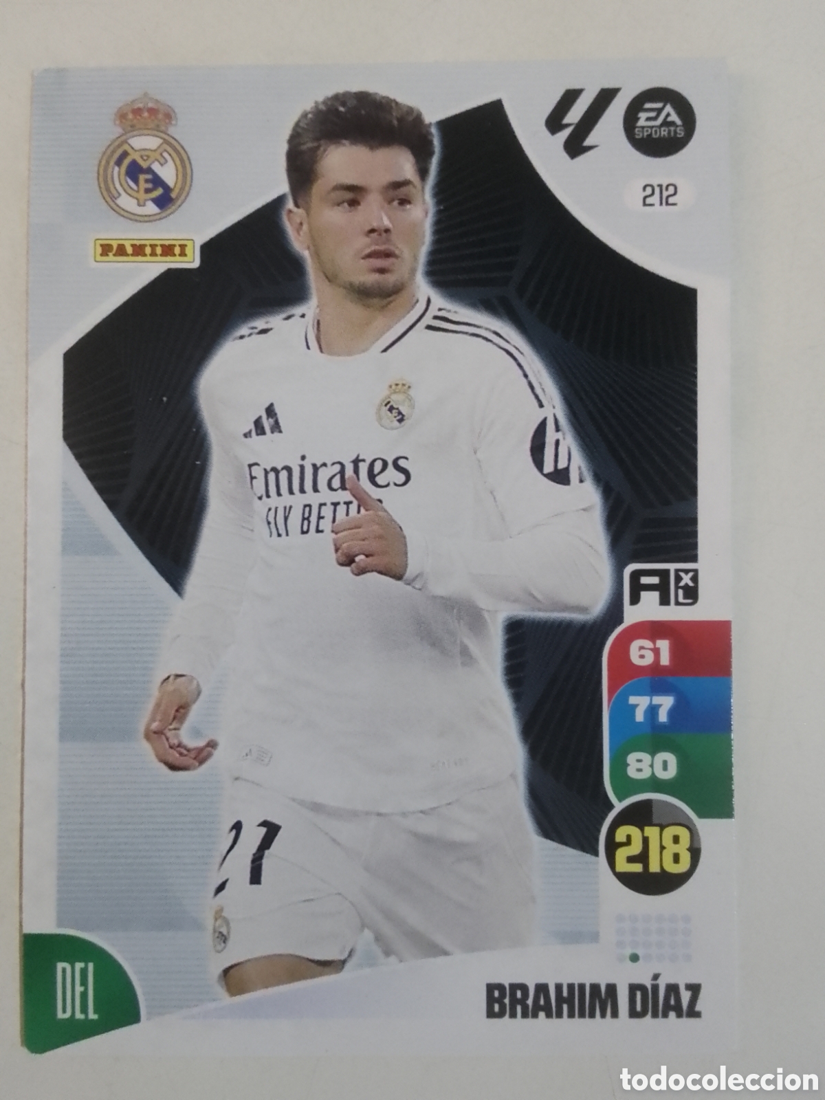 Football Stickers: Adrenalyn XL 2024-25 n&deg; 212 Brahim D&iacute;az &bull; Real Madrid.