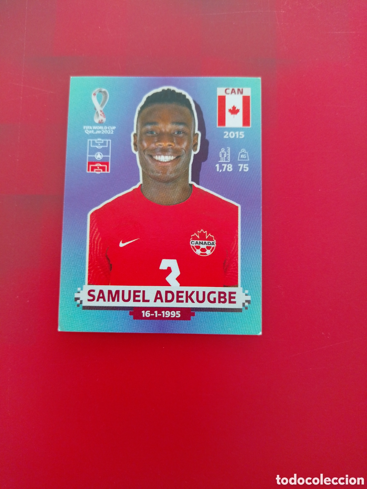 Football Stickers: CROMO NUMERO 5 SAMUEL ADEKUGBE CANADA. MUNDIAL QATAR 2022. PANINI.