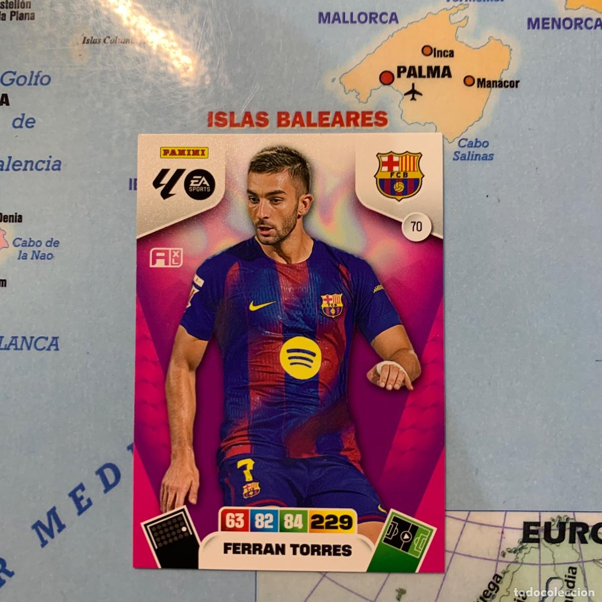 Football Stickers: Ferran torres n&uacute;mero 70 del Barcelona cromo adrenalyn XL 25-26 2025-2026
