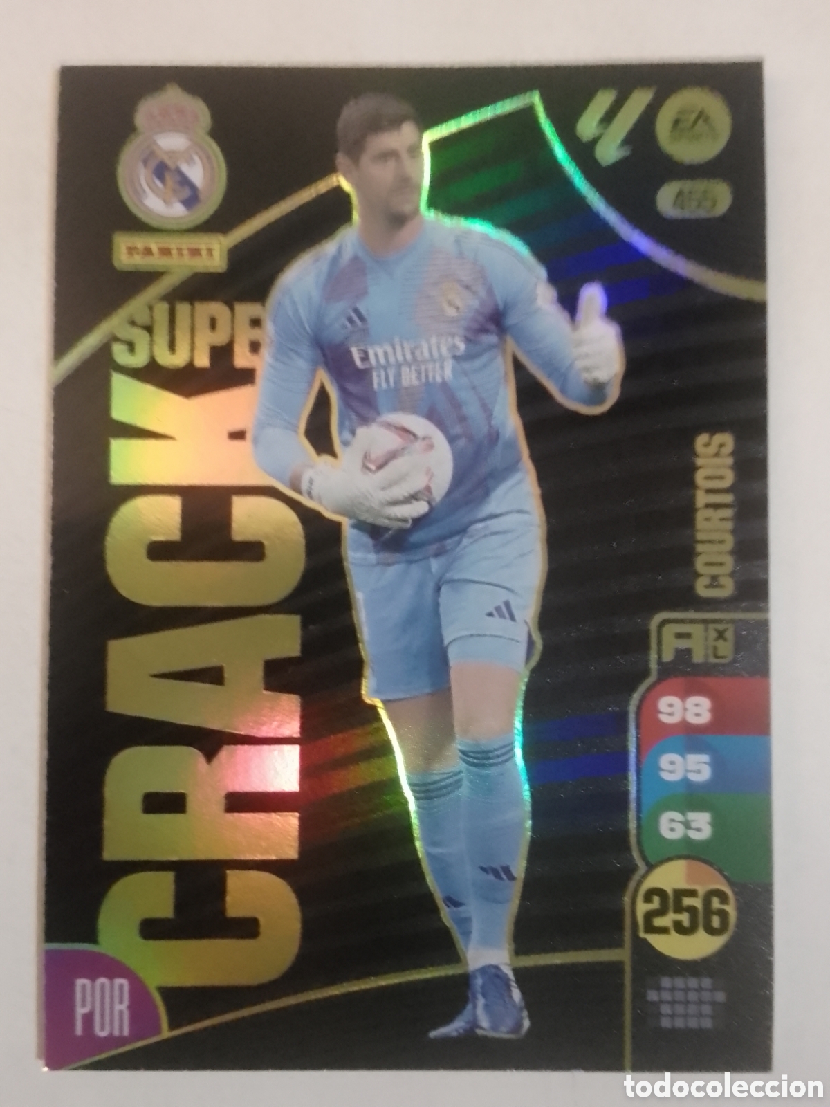 Football Stickers: Adrenalyn XL 2024-25 n&deg; 455 Courtois &bull; Real Madrid. SUPER CRACK.
