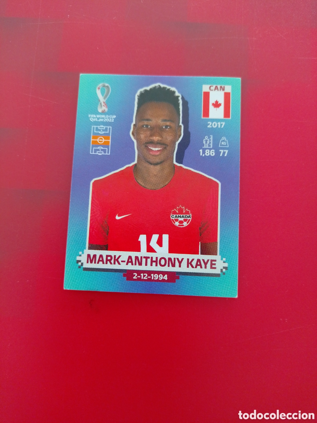 Cromos de F&uacute;tbol: CROMO NUMERO 15 MARK-ANTHONY KAYE CANADA. MUNDIAL QATAR 2022. PANINI.