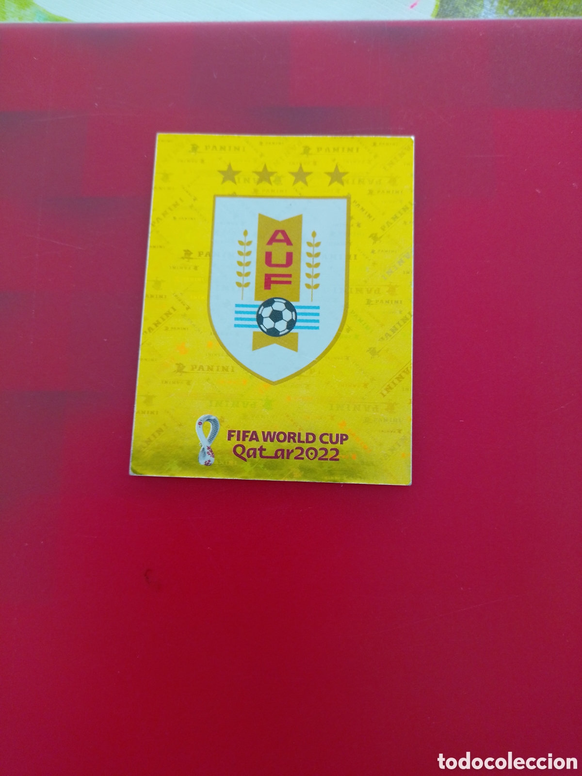 Cromos de F&uacute;tbol: CROMO NUMERO 2 ESCUDO URUGUAY. MUNDIAL QATAR 2022. PANINI.