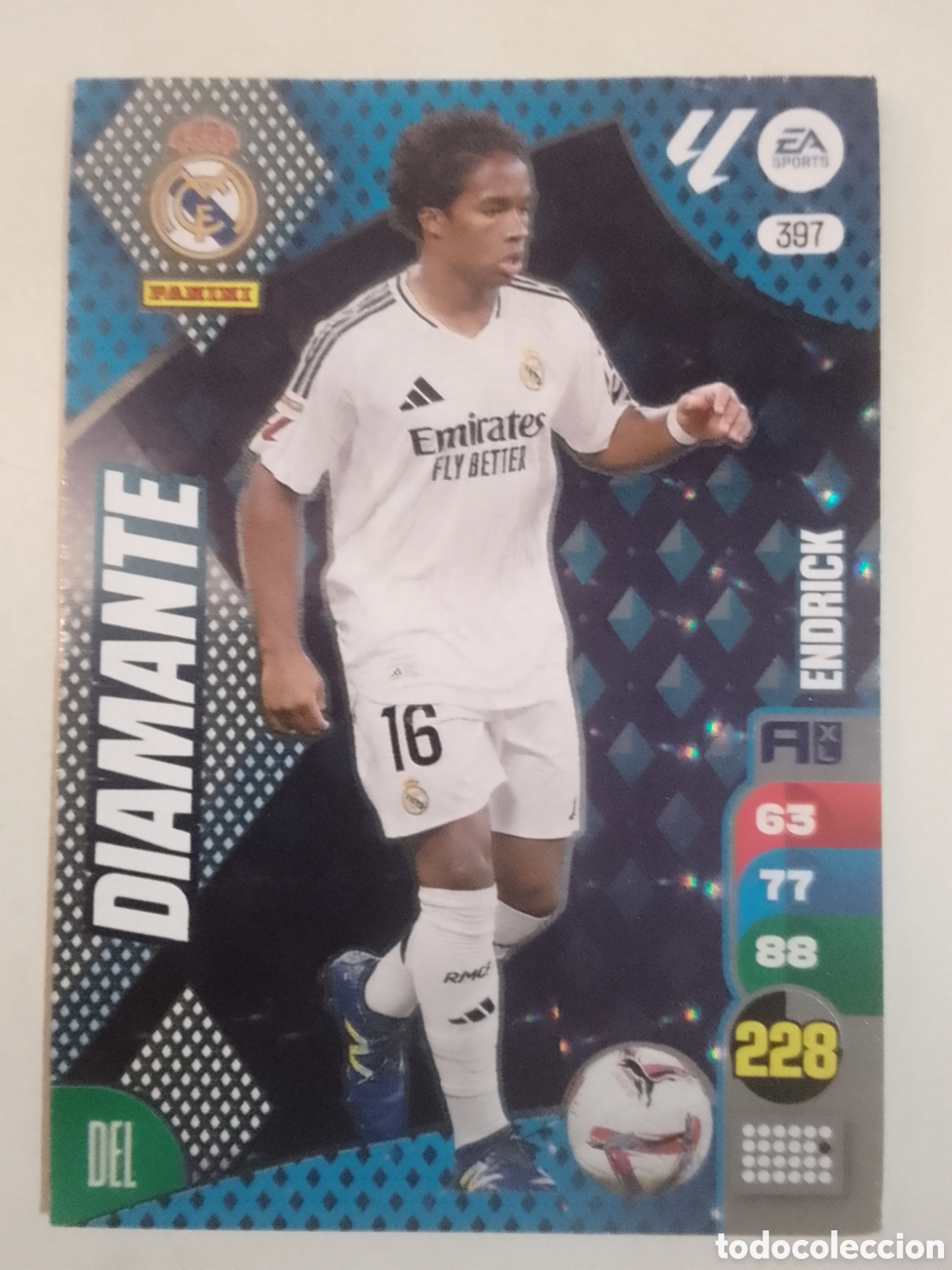 Cromos de F&uacute;tbol: Adrenalyn XL 2024-25 n&deg; 397 Endrick &bull; Real Madrid. DIAMANTE.