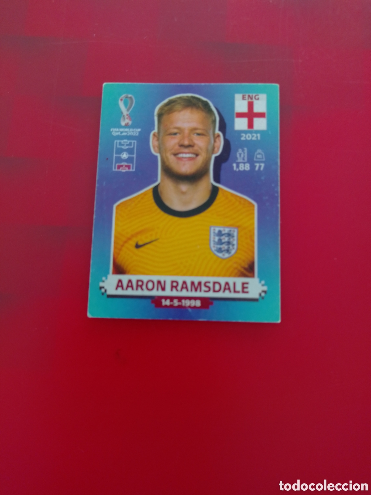 Cromos de F&uacute;tbol: CROMO NUMERO 4 AARON RAMSDALE INGLATERRA. MUNDIAL QATAR 2022. PANINI.