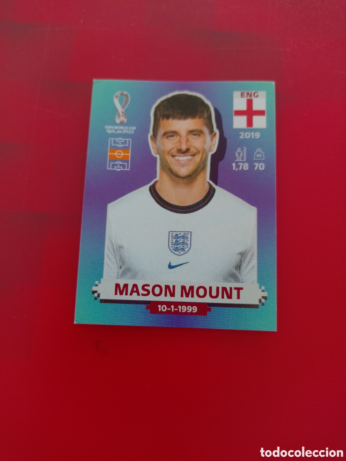 Fu&szlig;ball-Sticker: CROMO NUMERO 14 MASON MOUNT INGLATERRA. MUNDIAL QATAR 2022. PANINI.