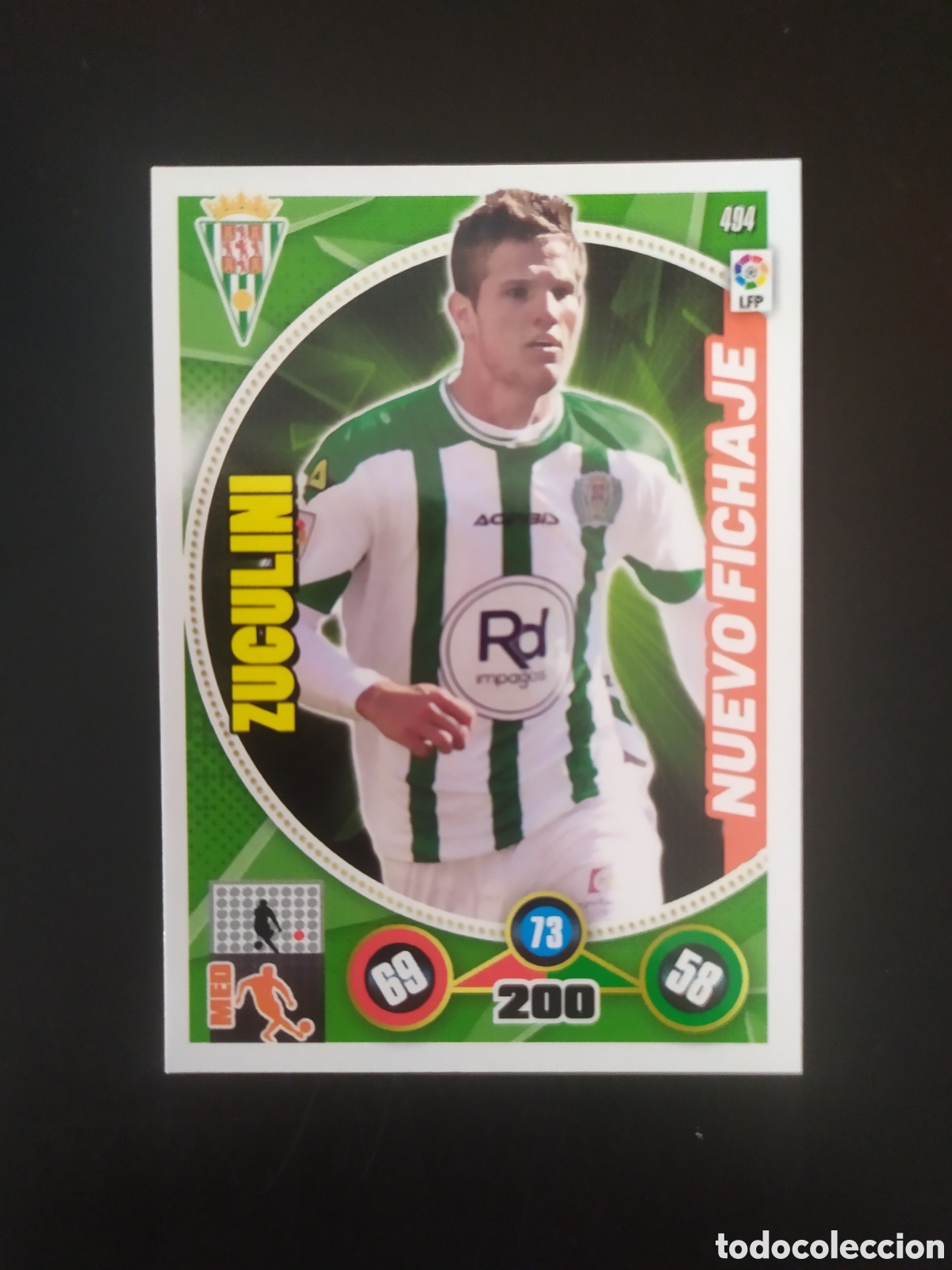 Cromos de F&uacute;tbol: Adrenalyn 2014 2015 14 15 panini Zuculini nuevo fichaje n&deg; 494 C&oacute;rdoba