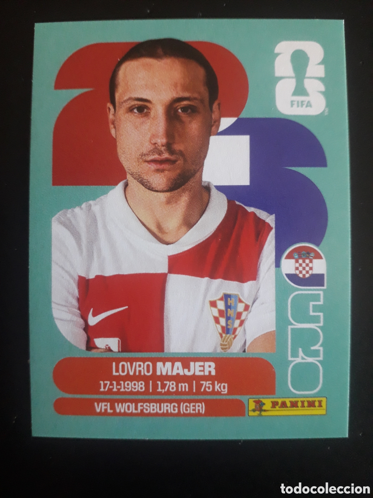Cromos de F&uacute;tbol: MAJER CROACIA CRO 12 MUNDIAL F&Uacute;TBOL 2026 FIFA WORLD CUP PANINI SIN PEGAR PEDIDO M&Iacute;NIMO 3&euro;.
